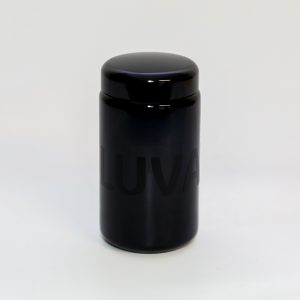 Geschlossenes schwarzes Luvano Violettglas für pulverförmiges Ergänzungsfuttermittel für Hunde