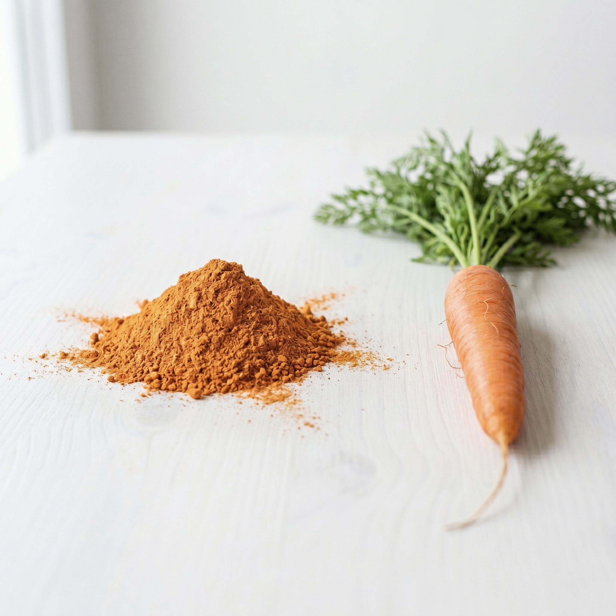 Karottenpulver — schonend getrocknete Karotten, fein vermahlen